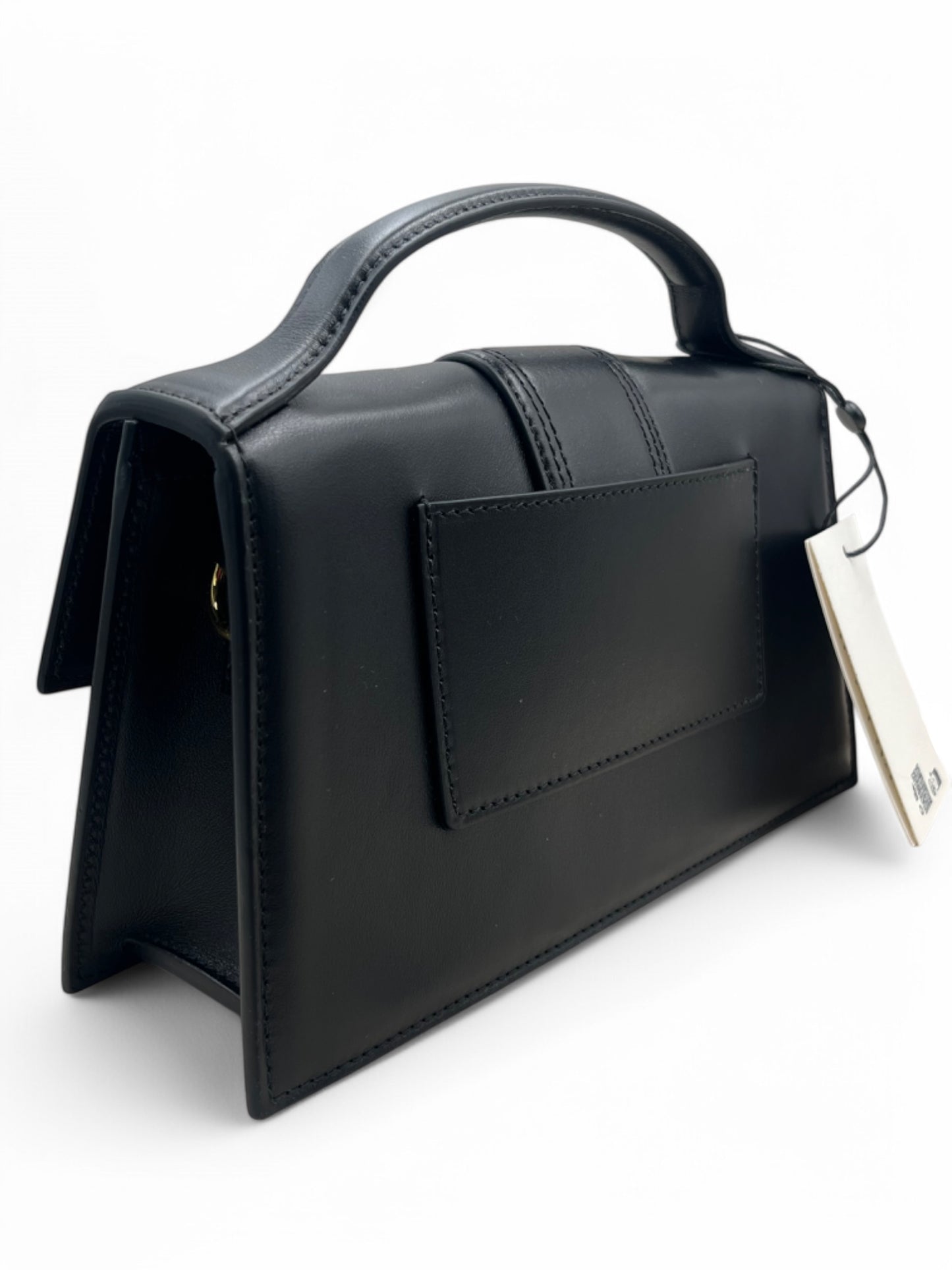Jacquemus Le Grand Bambino Handtasche mit schwarzen und goldenen Ledereinsätzen
