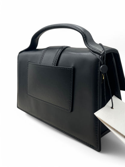 Jacquemus Le Grand Bambino Handtasche mit schwarzen und goldenen Ledereinsätzen 